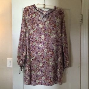 Romantic floral dress.